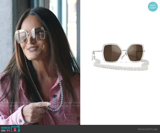 Butterfly Sunglasses by Chanel worn by Lisa Barlow on The Real Housewives of Salt Lake City