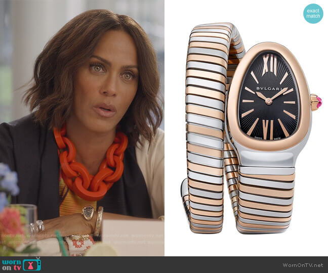 Serpenti Tubogas Twist Watch by Bvlgari worn by Lisa Todd Wexley (Nicole Ari Parker) on And Just Like That