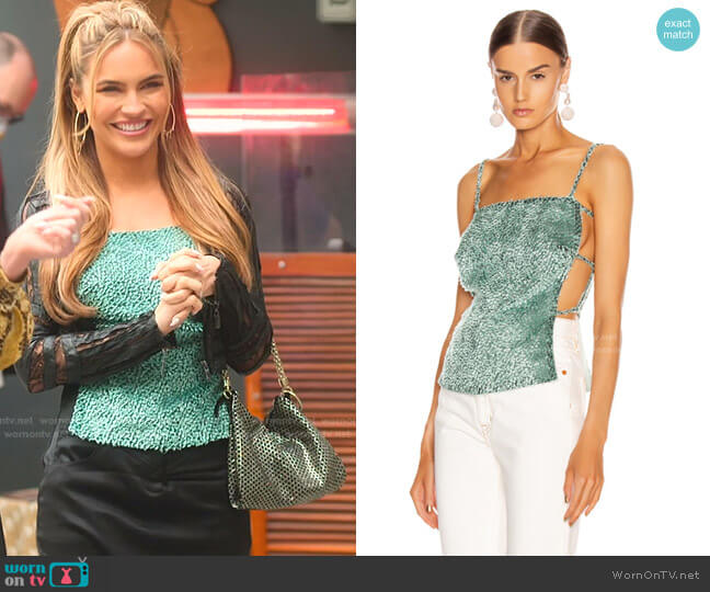 Simone Top by Cult Gaia worn by Chrishell Stause  on Selling Sunset