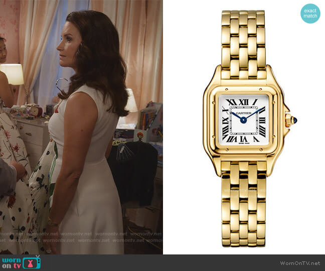 Panthere de Cartier Watch by Cartier worn by Charlotte York (Kristin Davis) on And Just Like That