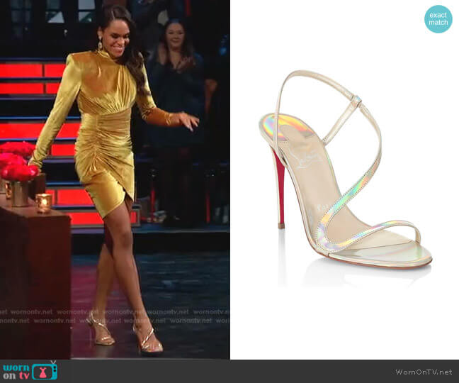 Rosalie Sandals by Christian Louboutin worn by Michelle Young  on The Bachelorette