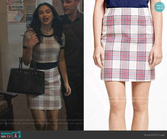 Cotton Large Plaid Skirt by Brooks Brothers worn by Veronica Lodge (Camila Mendes) on Riverdale