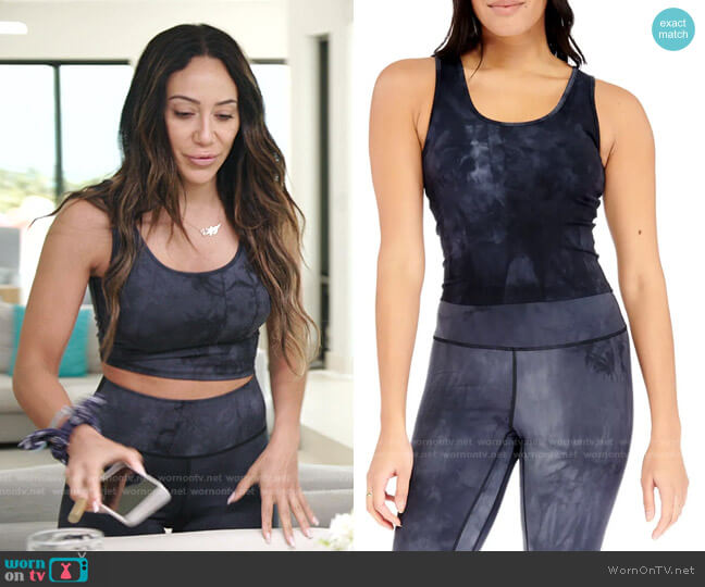 Tye Dye Cropped Tank by Electric Yoga worn by Melissa Gorga  on The Real Housewives Ultimate Girls Trip