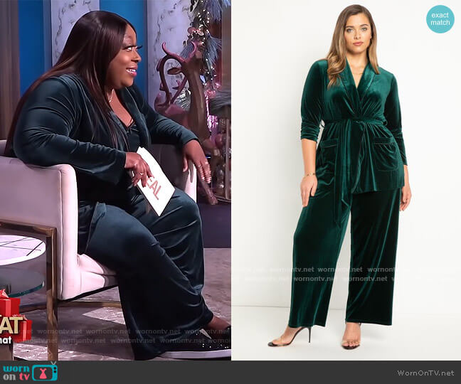 WornOnTV: Loni’s green velvet jacket and pants on The Real | Loni Love ...