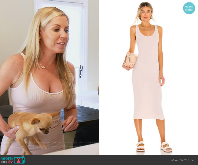 Silk Rib Tank Midi Dress by Enza Costa worn by Dr. Jen Armstrong  on The Real Housewives of Orange County
