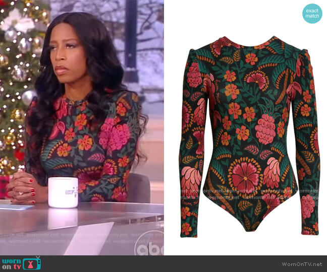 Made in Brazil Bodysuit by Farm RIO worn by Mia Love on The View