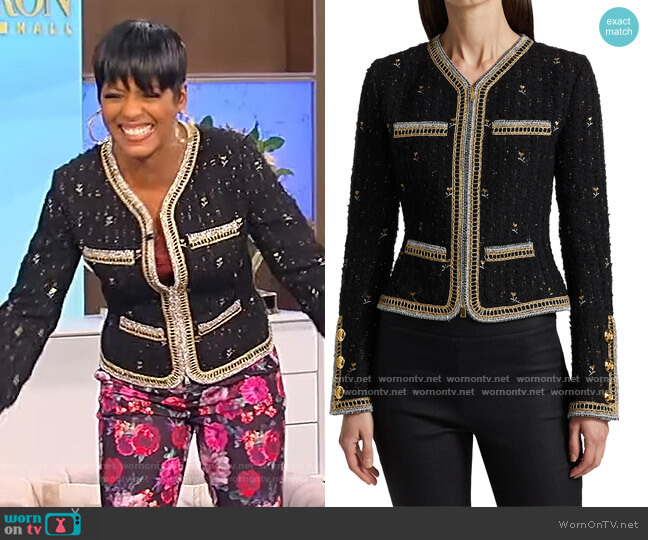 Metallic Embroidered Jacket by Giambattista Valli worn by Tamron Hall on Tamron Hall Show