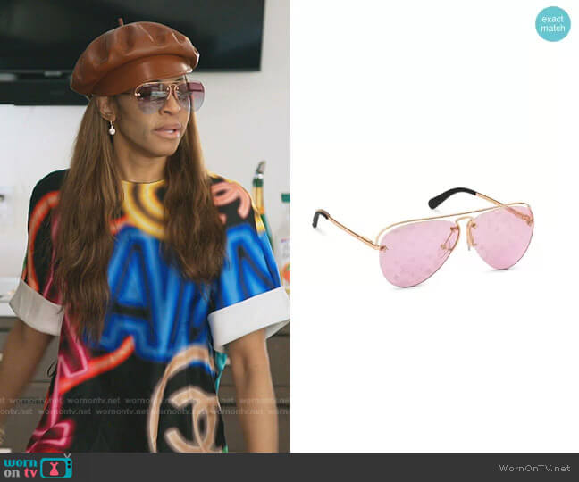 Grease Sunglasses by Louis Vuitton worn by Mary Cosby  on The Real Housewives of Salt Lake City