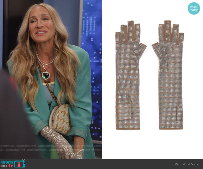 Long Crystal Gloves by Gucci worn by Carrie Bradshaw (Sarah Jessica Parker) on And Just Like That