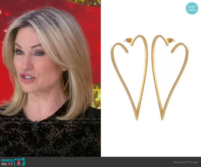 Heart Throb Earrings by Accessory Concierge worn by Amy Robach on Good Morning America