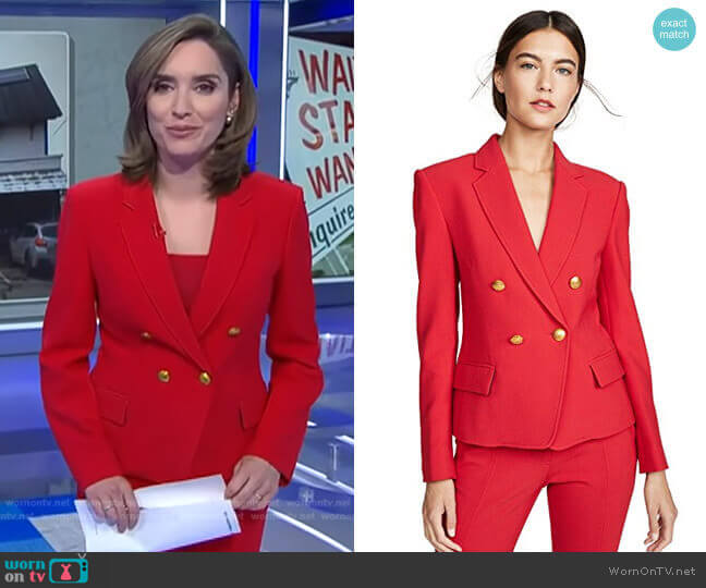 Hendrick Blazer by A.L.C. worn by Margaret Brennan on CBS Evening News