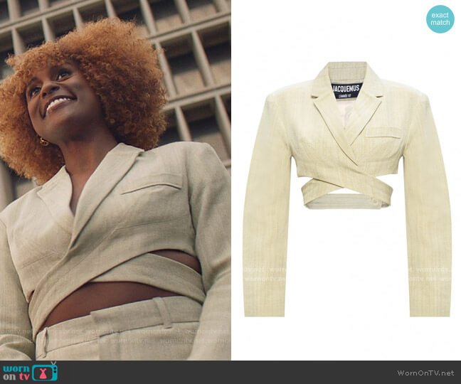 Cropped Blazer by Jacquemus worn by Issa Dee (Issa Rae) on Insecure