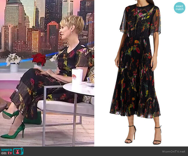 Abstract & Floral Midi-Dress by Jason Wu worn by Cynthia Nixon on Today
