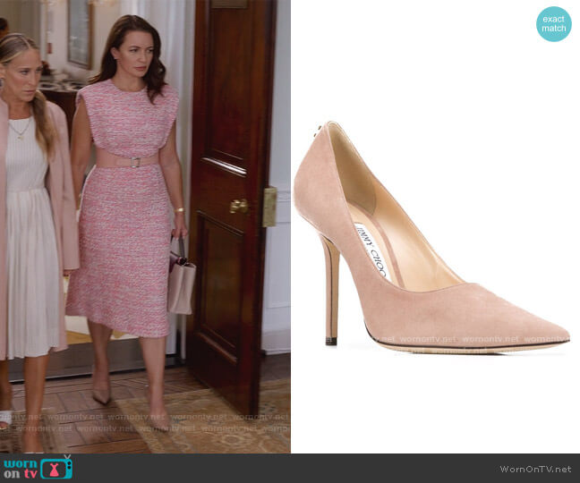 Love 100 Pumps by Jimmy Choo worn by Charlotte York (Kristin Davis) on And Just Like That
