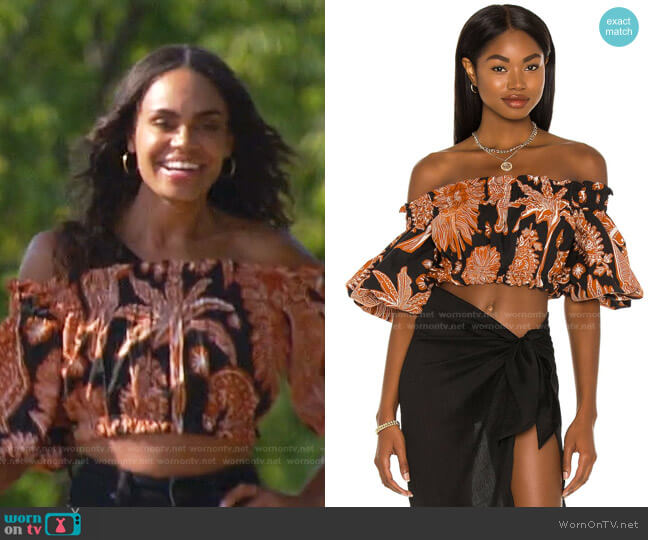 Bambuco Crop Top by Johanna Ortiz worn by Michelle Young  on The Bachelorette