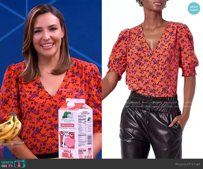 Karemele Silk Top by Joie worn by Mary Bruce on Good Morning America