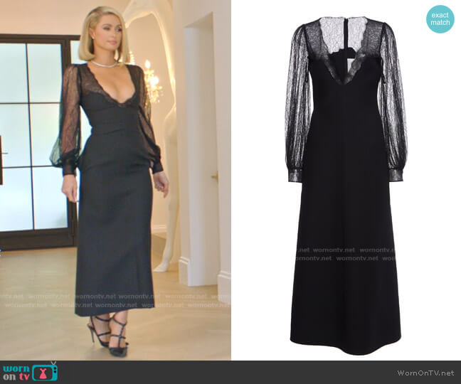 Lace Detailed Crepe Maxi Dress by Valentino worn by Paris Hilton  on Paris in Love
