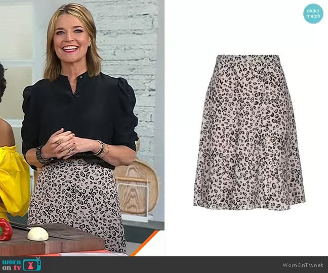 Leopard Print Skirt by Altuzarra worn by Savannah Guthrie on Today