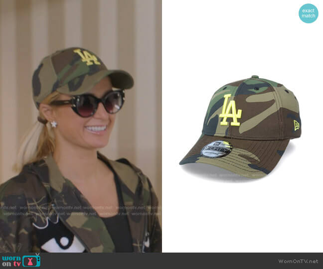 Los Angeles Dodgers All Over Camo Cap by New Era worn by Paris Hilton  on Paris in Love