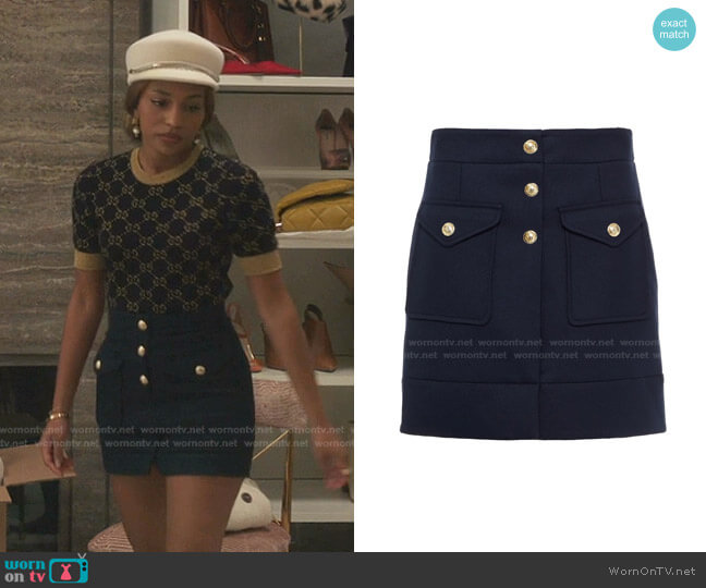 WornOnTV: Monet’s Gucci monogram logo sweater and skirt on Gossip Girl ...