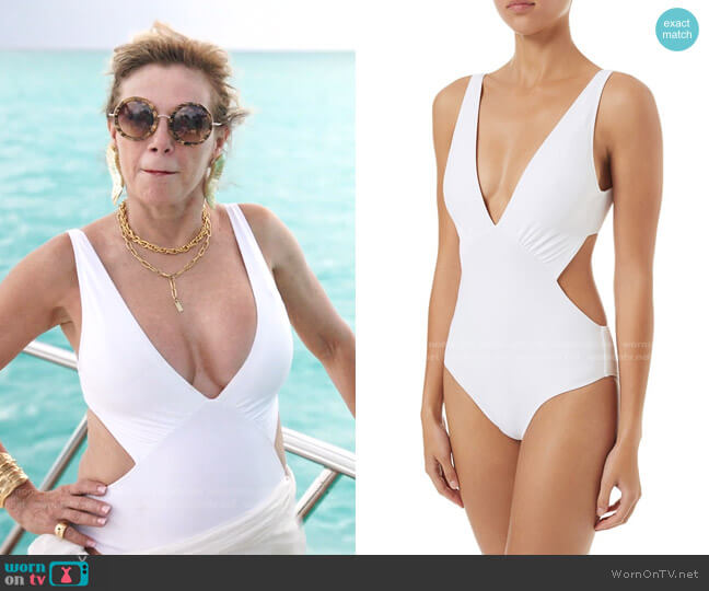 Del Mar Cut Out One-Piece Swimsuit by Melissa Odabash worn by Ramona Singer  on The Real Housewives Ultimate Girls Trip