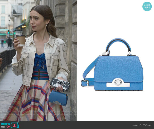 Rejane Nano Bag by Moynat worn by Emily Cooper (Lily Collins) on Emily in Paris