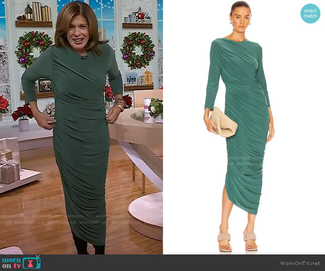 Long Sleeve Diana Gown by Norma Kamali worn by Hoda Kotb on Today