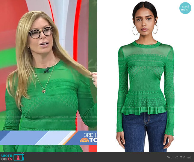 Ruffled knit Pullover by Paco Rabanne worn by Jill Martin  on Today