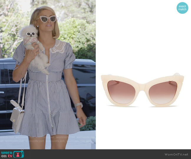 Puss & Boots Cat Eye Sunglasses by Pared Eyewear worn by Paris Hilton  on Paris in Love