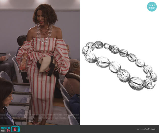 Lucite Bead Necklace by Patricia von Musulin worn by Nicole Ari Parker on And Just Like That worn by Lisa Todd Wexley (Nicole Ari Parker) on And Just Like That