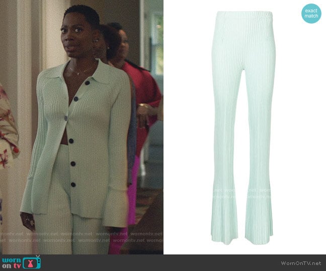 Ribbed Flared Trousers by Proenza Schouler worn by Molly Carter (Yvonne Orji) on Insecure