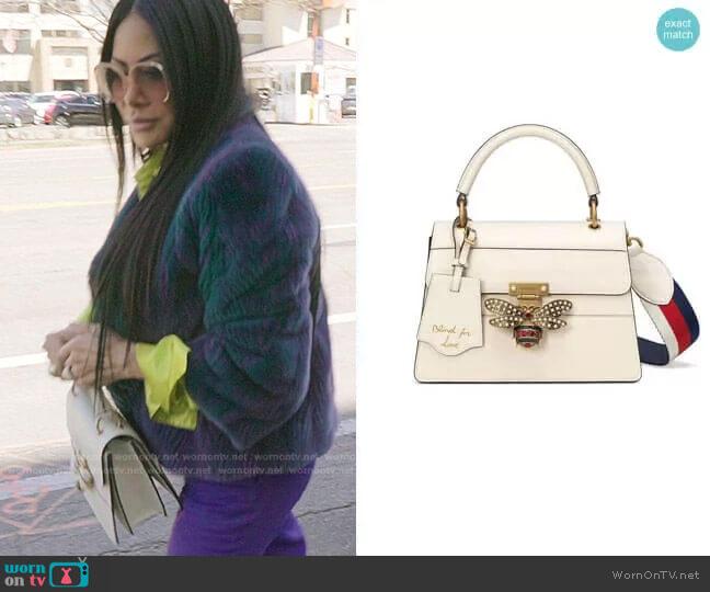 Queen Margaret Top Handle Leather Satchel by Gucci worn by Jen Shah  on The Real Housewives of Salt Lake City