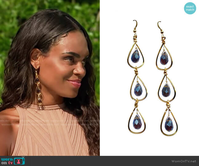 Dionne Earrings by Robyn Rhodes worn by Michelle Young on The Bachelorette