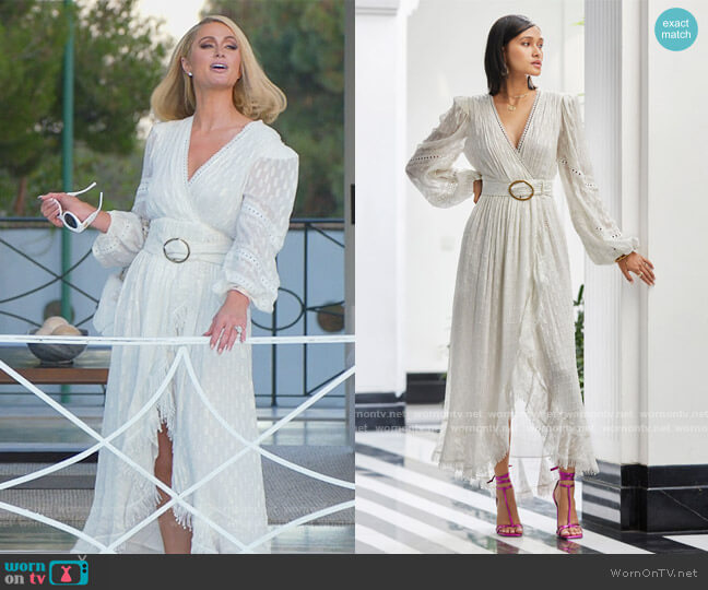 Cia Faux Wrap Long Dress by Rococo Sand worn by Paris Hilton  on Paris in Love