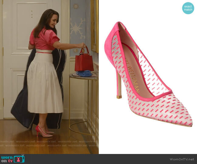 Tasha Pumps by Stuart Weitzman worn by Charlotte York (Kristin Davis) on And Just Like That