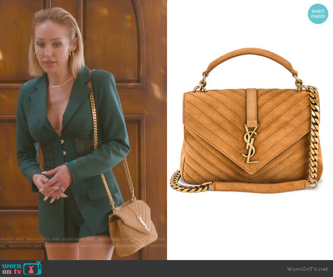 Medium College Chain Bag by Saint Laurent worn by Mary Fitzgerald  on Selling Sunset