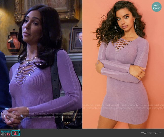 Selby Dress by Guess worn by Gabi Hernandez (Camila Banus) on Days of our Lives