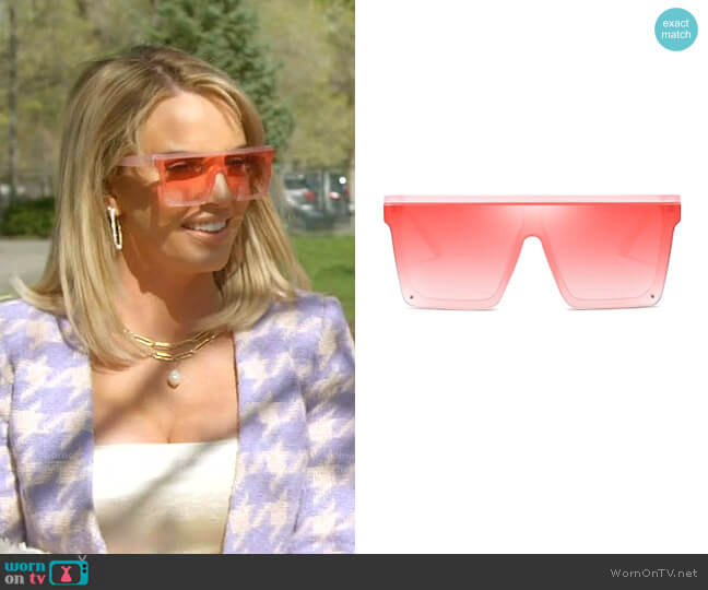 Square Oversized Sunglasses by Dollger worn by Whitney Rose  on The Real Housewives of Salt Lake City