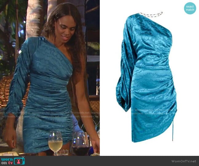 one-shoulder asymmetric dress by The Attico worn by Michelle Young on The Bachelorette