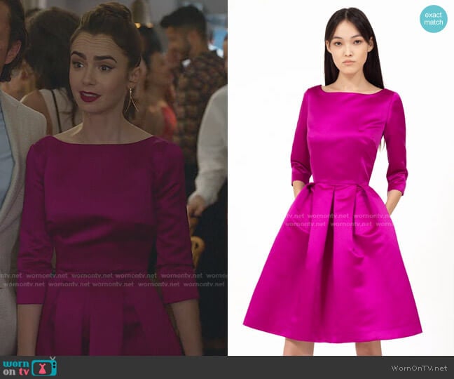 Emily Dress by Vassilis Zoulias worn by Emily Cooper (Lily Collins) on Emily in Paris
