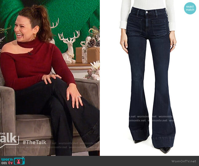 Sheridan Bell Bottoms by Veronica Beard worn by Katie Lowes on The Talk