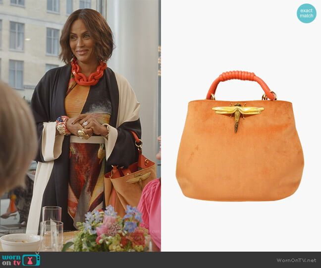 Secchiello - Arancio Bag by Veronica Silicani worn by Lisa Todd Wexley (Nicole Ari Parker) on And Just Like That