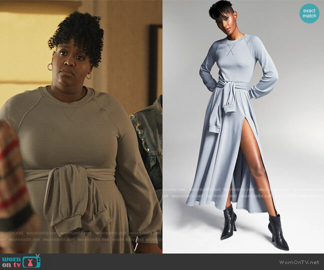 Solid Maxi Dress by Zerina Akers for Bar III worn by Natasha Rothwell on Insecure