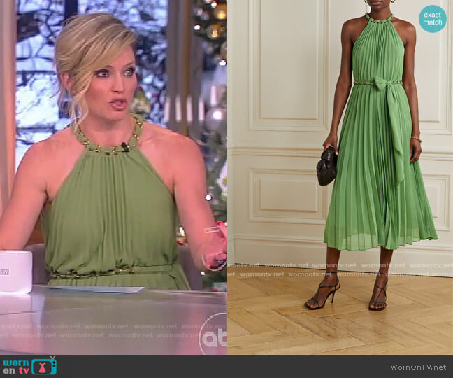 Sunray Pleated Dress by Zimmermann worn by Sara Haines on The View