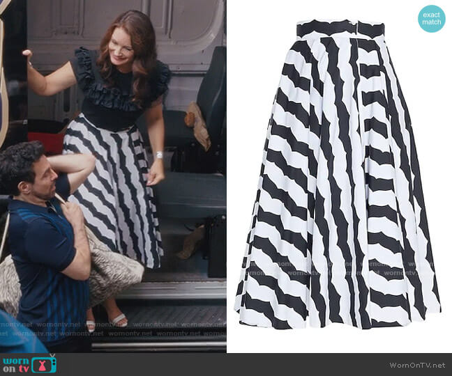 Stripe Skirt by Alaia worn by Charlotte York (Kristin Davis) on And Just Like That