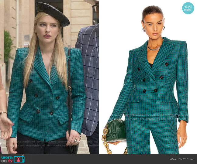 Double Breasted Blazer by Alexandre Vauthier worn by Camille (Camille Razat) on Emily in Paris