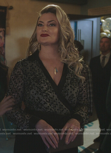 Alice’s mesh dotted wrap dress on Riverdale