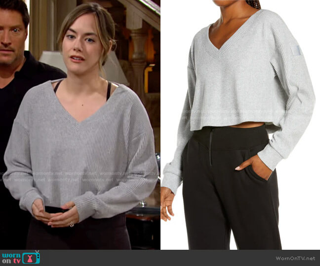 Alo Muse Pullover worn by Hope Logan (Annika Noelle) on The Bold & the Beautiful