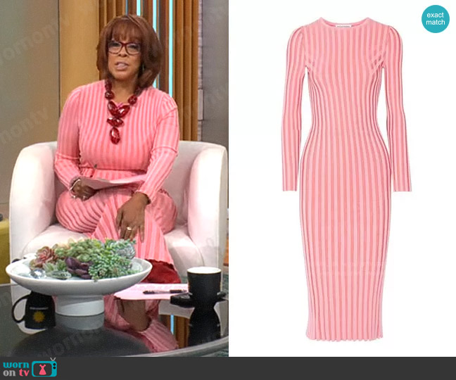 Altuzarra Gramm Dress worn by Gayle King on CBS Mornings