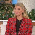 Amanda’s red plaid suit on The Talk